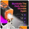 Répulsifs d'obéissance pour chiens Répulsif pour chiens Trasonic Stop Bark Training Device Rechargeable Anti Dissuasion avec lampe de poche LED Dr Dhmsd