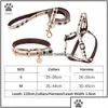 Hundkrage Leashes Dog Collar Leashes Designer Plaid Leash Step in Harness for Cat Chihuahua Bldog DHXA4 240302