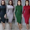 Grundläggande avslappnade klänningar Steckshion klänning vinter mjuk bomull stretch svart klänningar storlek mager sexig slitage underbar varm maxi bandage bodycon klänning 240302