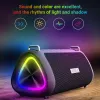 Speakers SODLK T18 Portable Speakers 80W Loud Stereo Sound with Wireless Microphone IPX7 Waterproof Speaker with RGB Light, TWS, EQ Mode