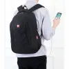 Mochila Mochila para hombre con carga USB, mochila impermeable para ordenador portátil, mochila informal Oxford para hombre, bolso de negocios para ordenador portátil de 15,6 pulgadas