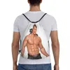 Sacs de courses tentant Sexy morceau musclé homme cordon sac à dos sport sac de sport pour femmes hommes mâle garçon Gay Art sac à dos