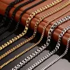 Pendentif Colliers Bijoux de mode Collier de créateur en acier inoxydable Collier en or 18 carats Chaînes en titane Homme Chaînes de luxe 240302