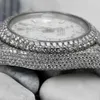 Iced Out Diamond Watch Custom Fullt med full guld Sier Moissanite VVS Diamond Watch för män och kvinnor