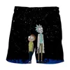 Rick och Modi 3D Digital Print Beach Pants Summer Mens Swimming Trunks Breattable Shorts