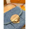 Mode Dames Denim Schoudertassen Luxe Designer Crossbody Draagtas Blauwe Denim Zonsondergang Tas Mini Gesp Portemonnee