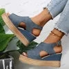 Sandaler Summer Sandals Womens Shoes 2022 Trend Wedge Platform Casual Flat Designer Elegant Party Heels gratis frakt Sandalias de Tacon T240302