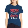 Women Polos Swim Team Senior 2024 Klasa kończąca T-shirt Summer Tops Lady Ubranie ubrania