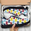 Casual Shoes InstantArts Autism Awareness Colorful Puzzle Print Bekväm Petsa Black Soled Sneakers lägenheter