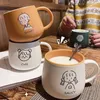 Tazze Bella tazza in ceramica per coppia tazza ad alto aspetto colazione in famiglia caffè regalo a mano