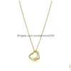 Any925 Sterling Sier Love Series Diamond Clavicle Necklace Valentines Day Drop Delivery Dhr8H