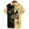 Männer Casual Shirts 2024 Hawaiian Shirt Musik Grafik 3D Gedruckt Herren Tops Designer Übergroßen T-shirt Männer