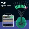 Fishhooks Space Bean Set Full Full of Combination Silicone Super Floating Pêche de pêche de la ligne principale