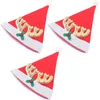 Berets 3 szt. Czapki świąteczne czapki Santa Topper Ornament unisex ozdoby ozdobne pluszowe zimę