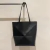 Kvällspåsar stor kapacitet vikbar geometrisk tygväska mamma pendling en axel bärbar hink mini crossbody