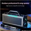 Tragbare Lautsprecher Lautsprecher 200W Peak Higower Karaoke Bluetooth-Lautsprecher 3D-Stereo-Surround-Subwoofer Tragbarer Heimkino-Sound mit Dh8Lj