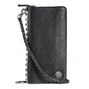 Portefeuilles Mode Rivet Chaîne Véritable Portefeuille En Cuir Hommes Long Bourse Mâle Pochette Money Clip Téléphone Cas