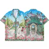 24 Herren-Hawaii-Hemd, kurzärmelig, modisches Blumenmuster, Knopfleiste, Bowling, lässig, gestreift, Hemden für Herren, Sommerkleid