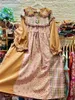 Vestidos casuais mori menina algodão linho cottagecore retalhos manga longa midi vestido outono vintage retro chique renda colar kawaii