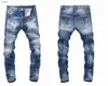 jeans firmati per pantaloni da uomo jeans viola Jeans da uomo Biker strappato effetto consumato Slim Fit Moto Mans Jeans con foro impilato dritto Mar 02