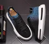 Blauw vol voor zwarte strass-vrije tijd en waterdichte waterdichte anti-odor dikke bodem veter snuffelende sneakers Men casual schoenen 11747