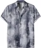 Camisas casuales para hombres 2024 Bloque de color de verano Rayas 3D Impreso Botón de manga corta Moda Camisa hawaiana Slimfit Formal