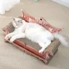 Scratchers Vintage Sofa Oluklu Kırpma Post Kedi Yuvası Entegre Değiştirilebilir Çıkarılabilir Pençe Öğütme Kedi Oyuncak Toy