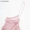 Débardeurs ZATRHMBM femmes 2023 été nouvelle mode translucide débardeurs Vintage sans manches Sexy femme Camis Mujer