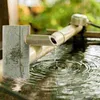 Decorazioni da giardino 2 pezzi Fontana in bambù con beccuccio per acqua interna ed esterna per la decorazione domestica