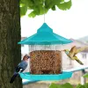 Voedend waterdicht tuinhuisje Hangende wilde vogelvoeder buiten container met hang touw voeding