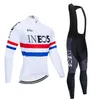 Ineos Winter Cycling Jersey Kit 2020 Pro Team Thermal Fleece Bicycle Clothing 9D Gelパッド付きビブパンツセットRopa Ciclismo Invierno4925035