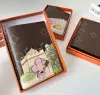 Top quality Mens passport holder Women Wallet Flower printing Card Holder real Leather Women Purse Covers For Passports