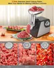 Juissiart Meat Grinder, 2500 Max Meat Grinder Electric TWO Speeds Mode, Stainless Steel Blade, 3/5/7 Grinding Plates, Sausage Stuffer Tube & Kibbeh Kit for Home Kitchen Use