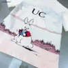 New baby T shirts White rabbit pattern girls boys Short Sleeve Size 90-160 CM designer kids clothes summer cotton child tees 24Feb20