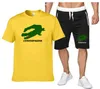 Costume de course imprimé pour hommes, vêtements de sport de football, T-shirt à manches courtes, short, 2 ensembles, nouvelle collection d'été