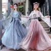 Geleneksel Kadınlar Çiçek Hanfu Elbise Antik Çin Kostümü Güzel Dans Originale Prenses Tang Hanedanlığı Robe 240220