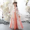 Chińska sukienka Hanfu dziewczynki Kostium Starożytne dzieci Karnawał Fairy Cosplay Pink za 315 240220