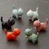 Tea Pets Creativo Ceramica Simpatico Gattino Ornamento Animale Micro Paesaggio Animale Domestico