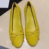 spring summer women flat ballet flats runway designer round toe mixed colors ladies high quality genuine leather outsole outside walking flat causal shoes female