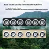Högtalare 20W trä -tv -ljudbar ljudcenter Bluetooth -högtalarens hemmabiosystem Subwoofer Soundbar med FM Radio Caixa de SOM