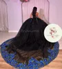 Luxus Schwarz Mexikanische Vestidos De 15 Quinceanera 2024 Schatz Puffy Charro Fünfzehn Geburtstag Kleid Vestidos De Xv Anos Blumen Luxus Süße 16 Party Kleider Prinzessin