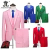 Garnitury Blazer Vest Pants High End Boutique Fashion Solid Color Speisher Business Office Suit Party Scena Groom Wedding Dress