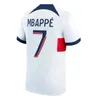 2023 2024 Soccer Jerseys Kids Shirt Men and 23 24 Paris MBAPPE HAKIMI MARQUINHOS VERRATTI Maillot De Foot Es Football Kits Soccer Shorts