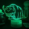 Veilleuses Anime Avatar le dernier maître de l'air 3D lampe LED Aang Zuko Iroh Toph Beifong Suki Figure veilleuse pour enfants chambre décor