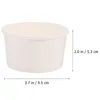 Disposable Cups Straws 100 Pcs Ice Cream Pudding Jelly Dessert Container Paper Bowls Summer Cake Mousse