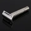 CNC 316L Stainless Steel Mens Manual Double Edge Safety Razor Travel Handle Removable without blade 240228