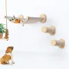 Scratchers Cat Scratching Climbing Post Ladder Wallmounted Cat Hammock Bed Pet Furniture Kitten Wall Shelf Cat Perch Wooden Cat Tree House