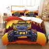 Uppsättningar Monster Jam Bedding Set Single Twin Full Queen King Size Monster Jam F1 Bed Set Aldult Kid Bedroom DuvetCover Set 3D Anime 026