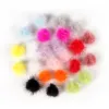 Scrubber 24pcs/Box 3D Fluffy Plush Plash Ball Kit per decorazioni art per nail art staccabile colorato magnetico 2,7*2,7 cm Misicure kawaii di capelli morbido da 2,7 cm