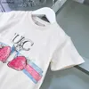 Nouveau bébé T-shirts motif fraise impression coton filles garçons manches courtes taille 90-160 CM vêtements pour enfants de créateur t-shirts pour enfants d'été 24Feb20